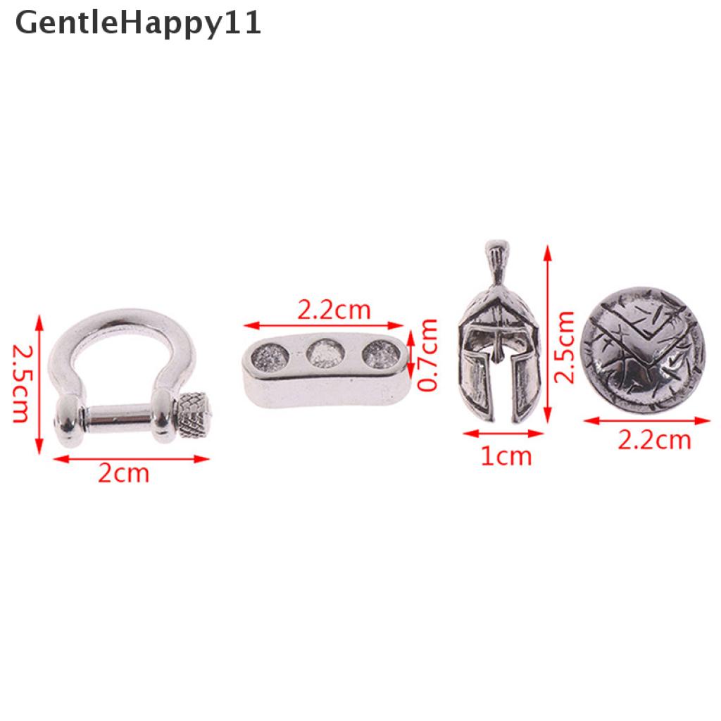 Gentlehappy 4PCs Manik-Manik Tali Paracord EDC Bentuk Salib