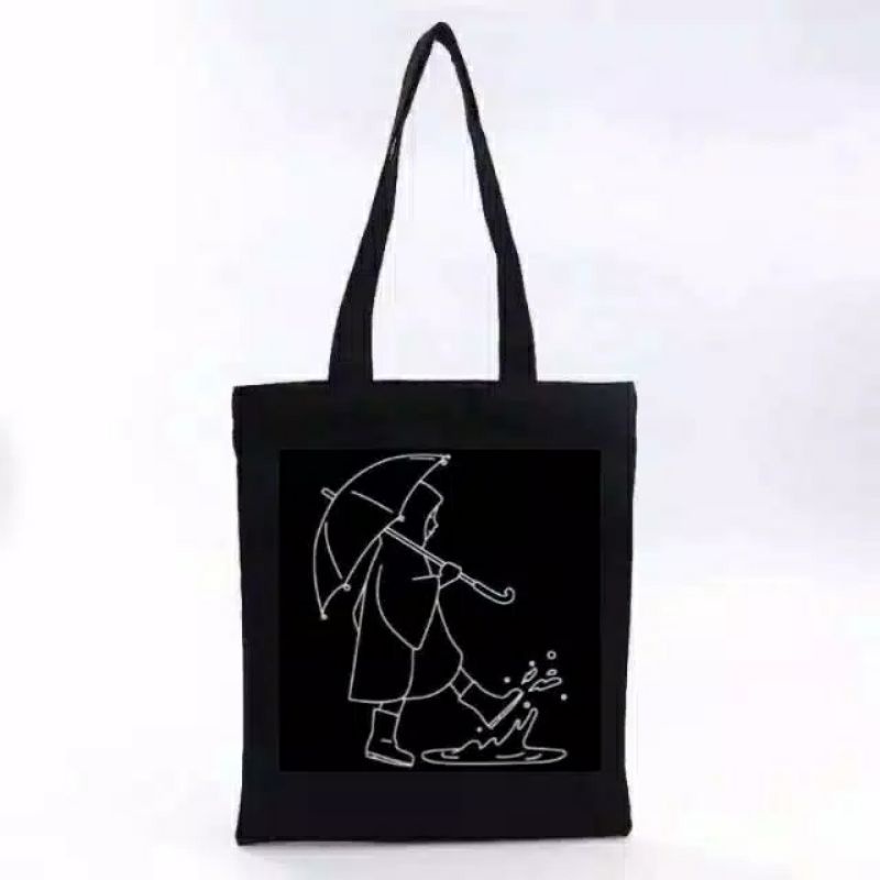 Arifirn - Tas Tote Bag Wanita Berpayung ( Pakai Resleting )