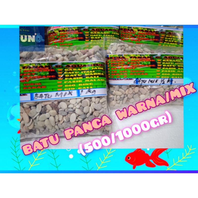 Batu Panca Warna BATU Mix 1kg/500gr(1/2kg)