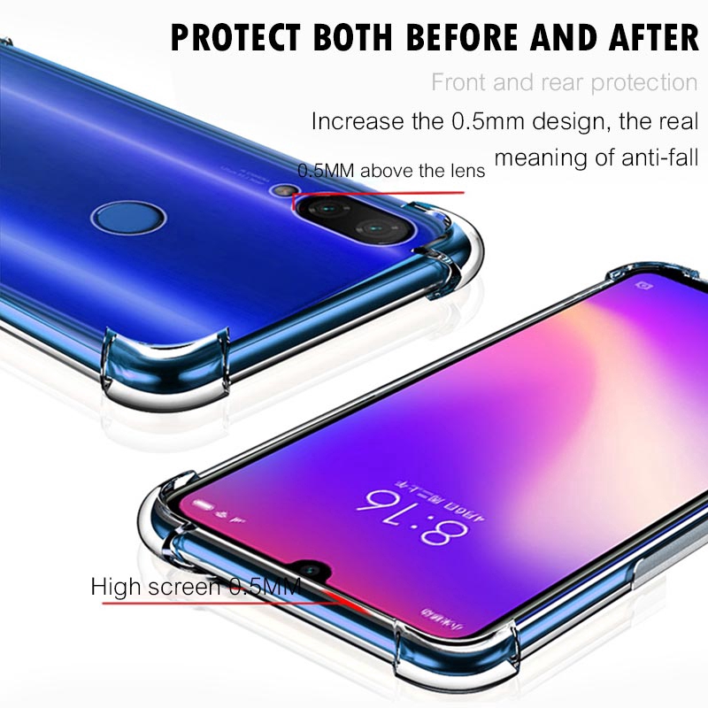 Soft Case Silikon TPU Bening Shockproof untuk Xiaomi Redmi Note 7 / Note 7 Pro