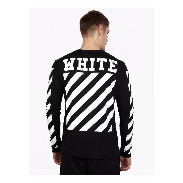 Tshirt / Kaos / Baju OFF WHITE BLACK MENS LONG SLEEVE