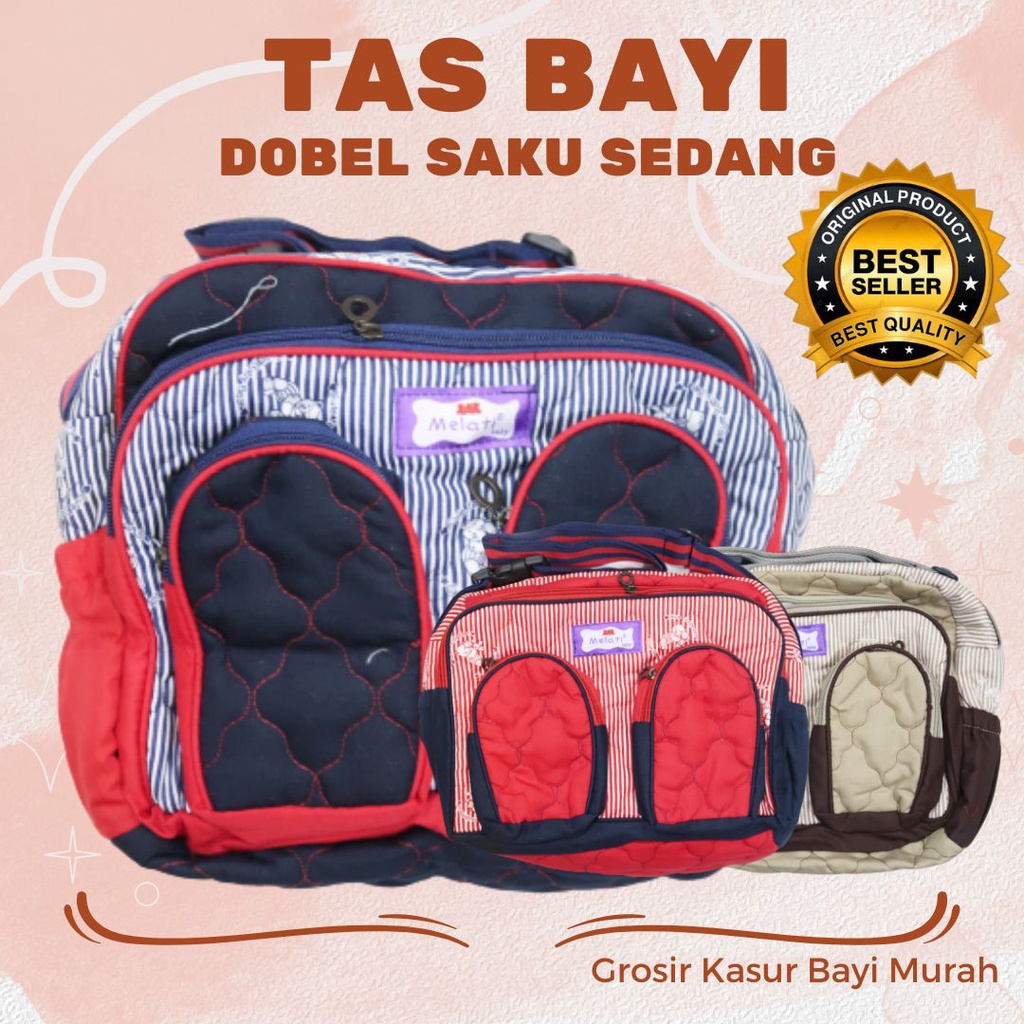 Tas Perlengkapan Bayi Ukuran Sedang Tas Dobel Saku Sedang Murah Model Terbaru Lucu Bagus Bisa COD