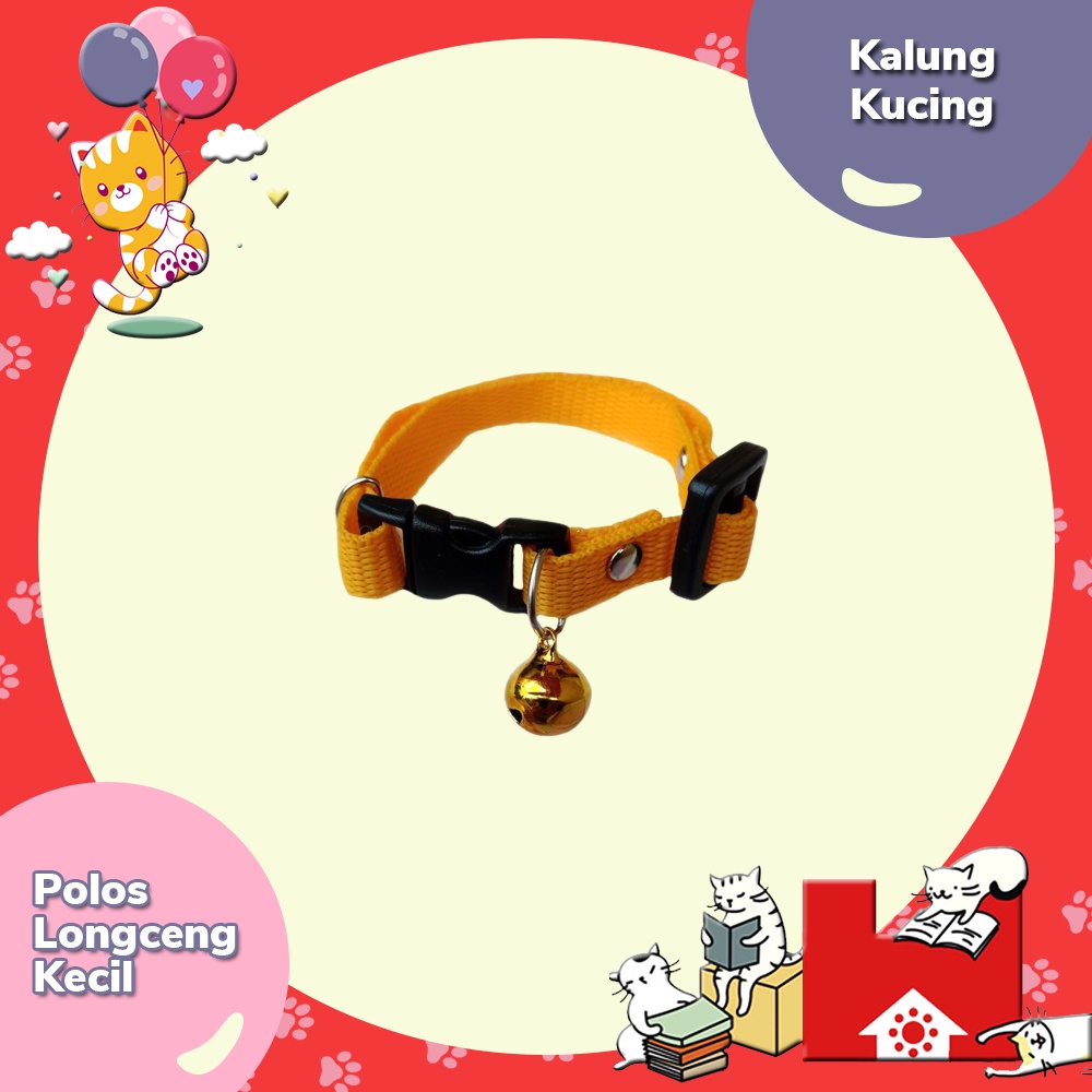 Kalung Kucing &amp; Anjing Polos Lonceng Kecil