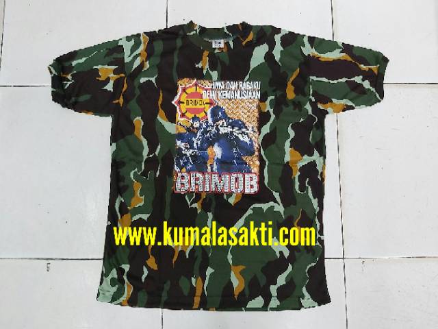 Kaos Loreng Brimob Oblong Sablon Besar