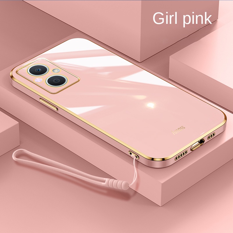 soft case bahan tpu 6d plated lurus untuk oppo reno7z 5g a77 5g a57 4g 2022 reno 7 pro 5g 7z