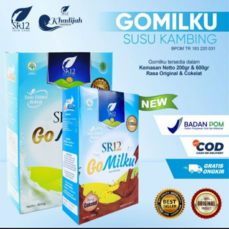 

GOMILKU SR12 SUSU KAMBING ETAWA BUBUK GO MILKU BPOM PLUS MADU DAUN KELOR IKAN GABUS GURIH TANPA GULA