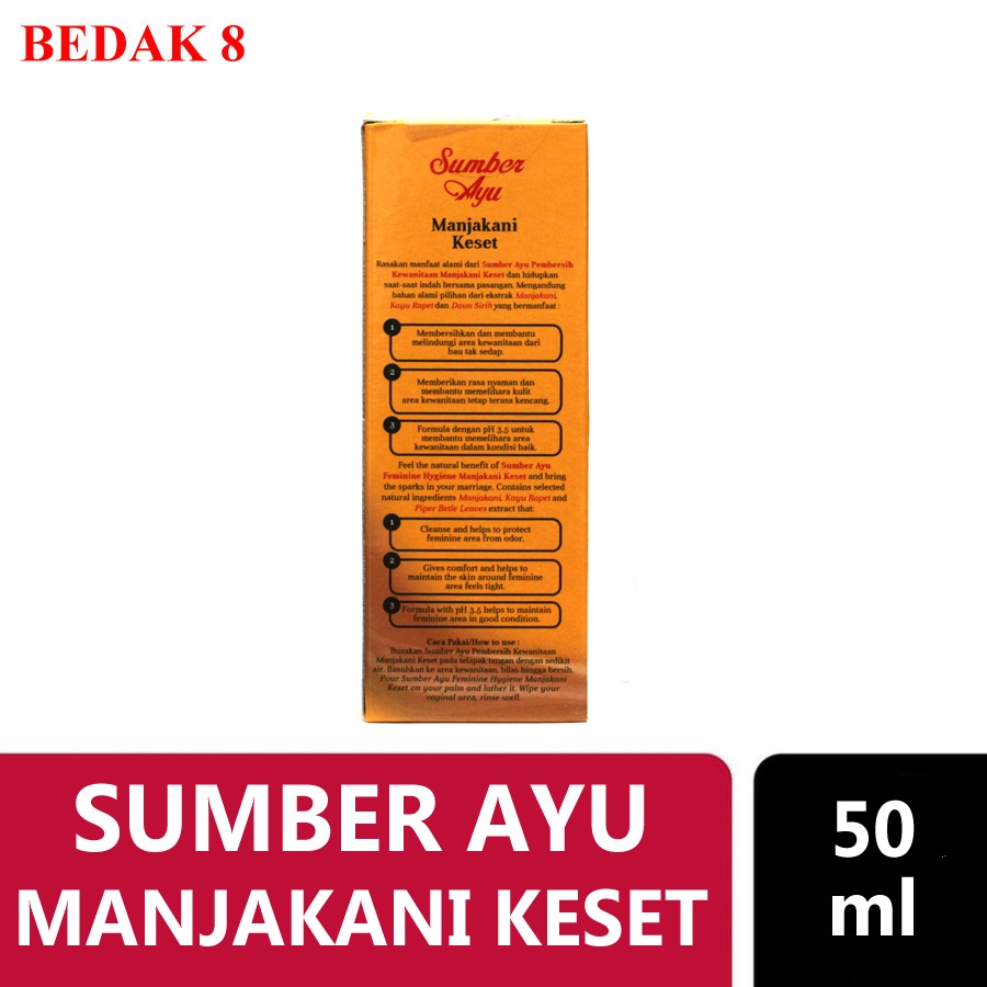 Sumber Ayu Daun Sirih Manjakani Keset 50 ml Pembersih Kewanitaan