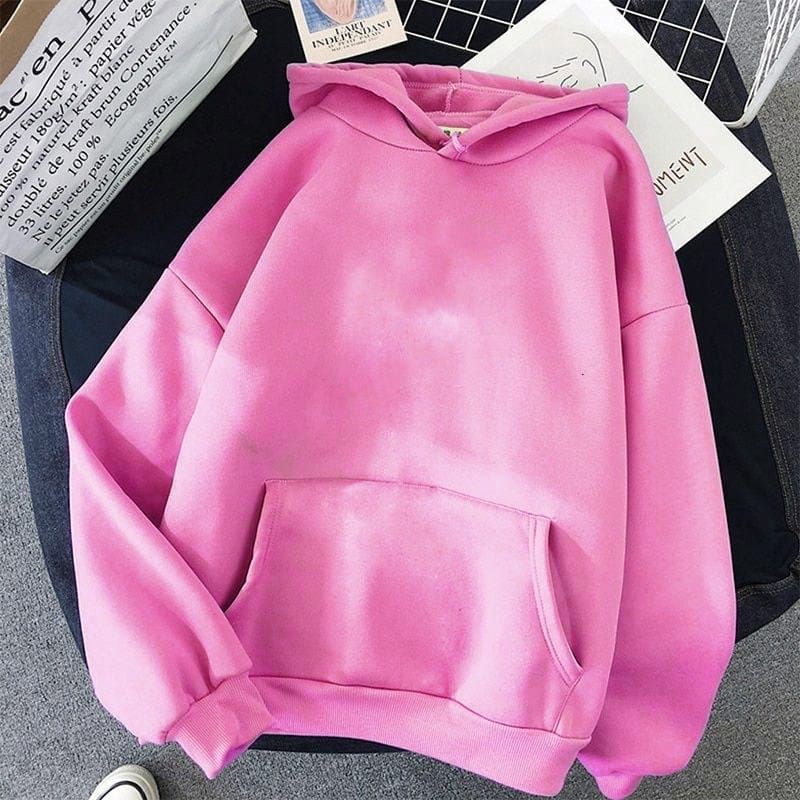LyfashionStore Sweater Hoodie Wanita KING POLOS-Pink