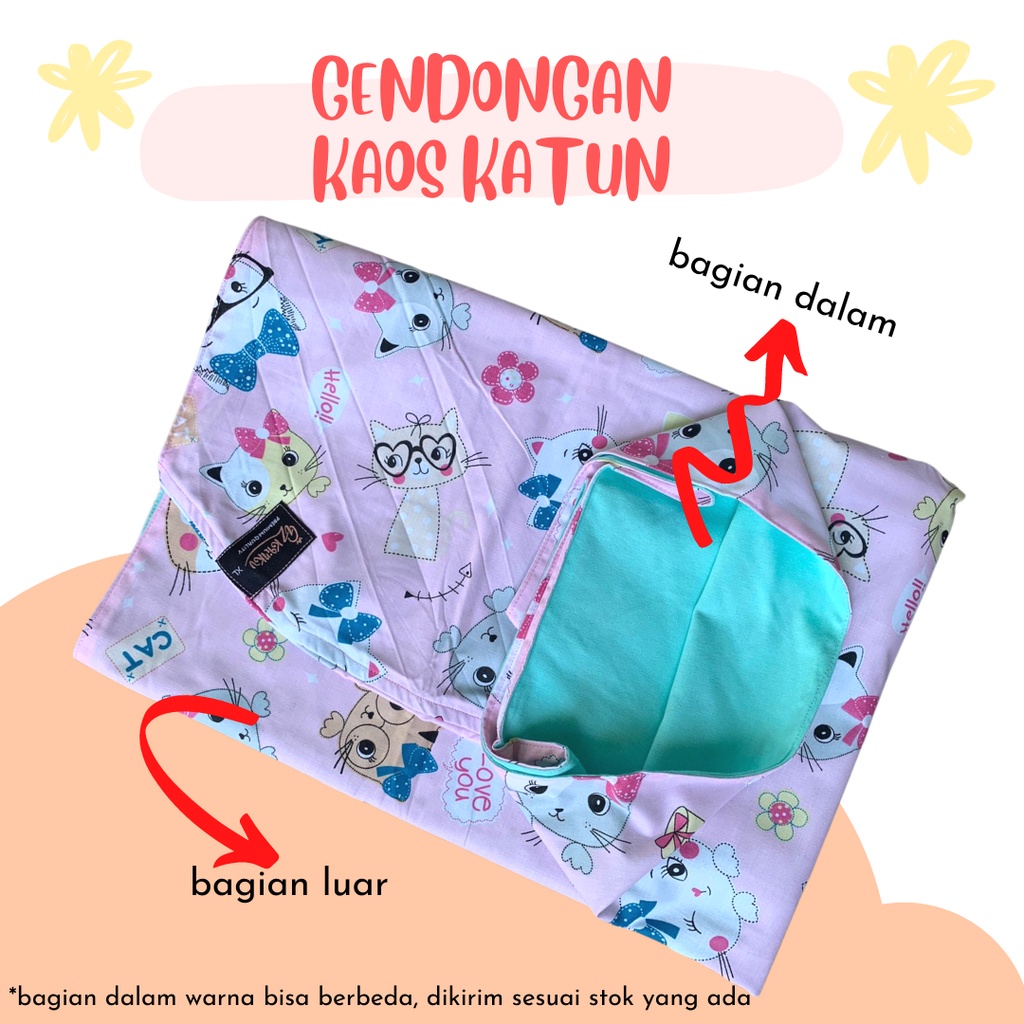 GEOS GENDONGAN KAOS BAYI GRADE A++ MOTIF POLOS &amp; ANAK