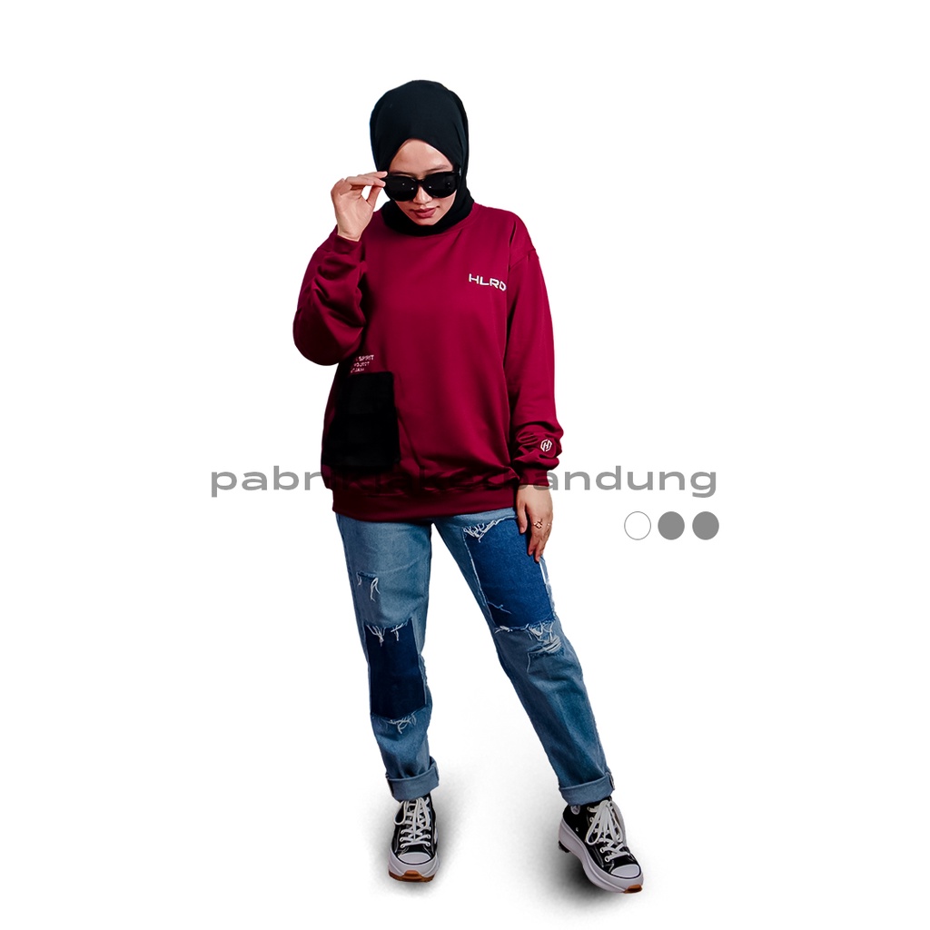 HOLYRIDER Sweatshirt Pocket Down Maroon