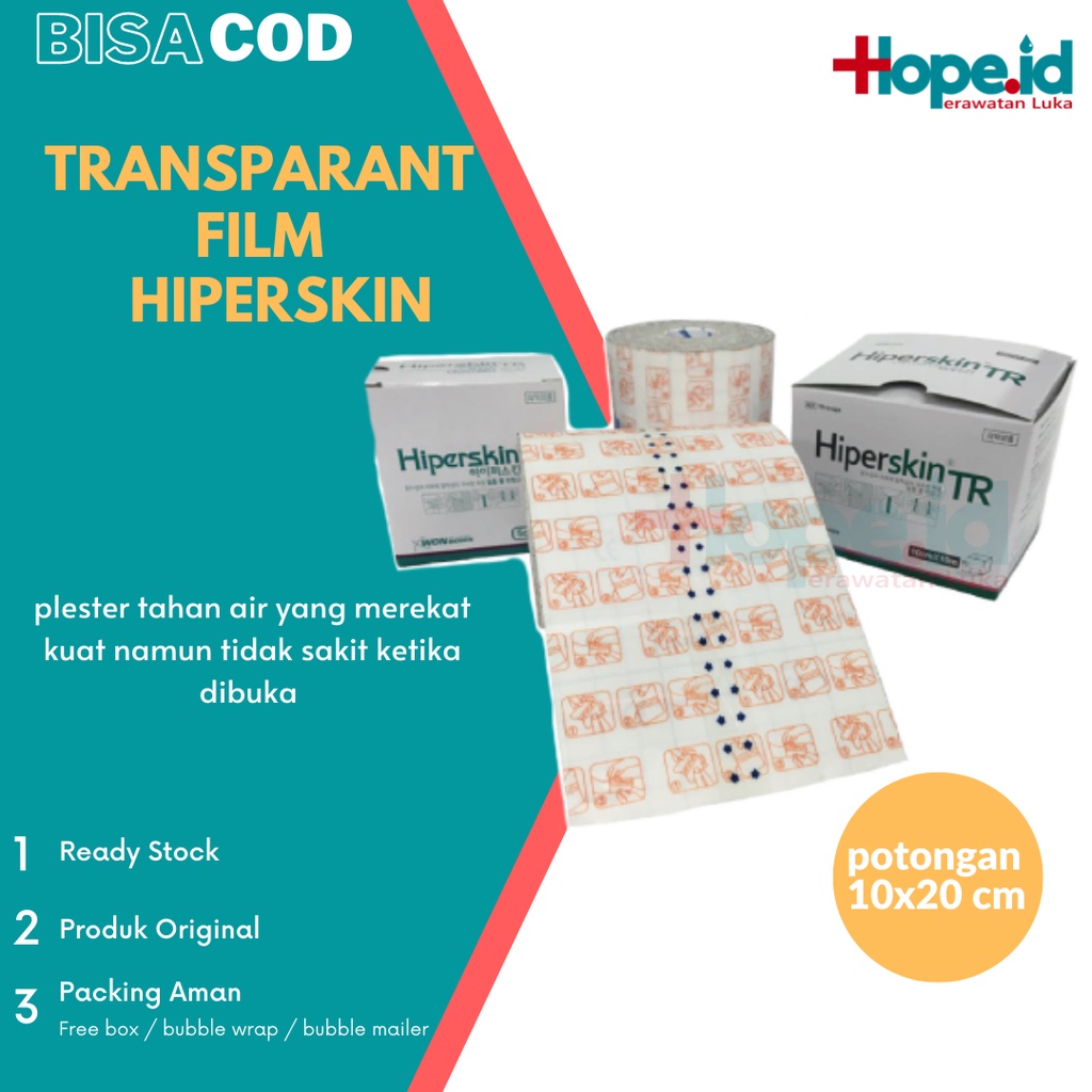 Transparant Film Hiperskin Jual perpotong 10x20cm Anti Air