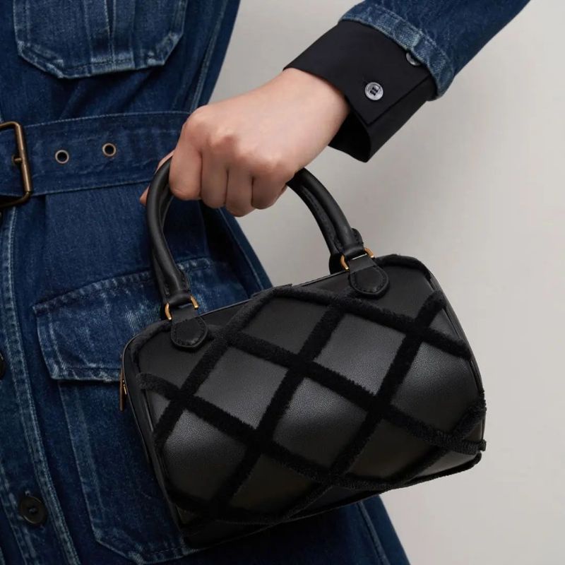 3.3 SALE | CK Cleo Criss-Cross Pattern Top Handle Bag