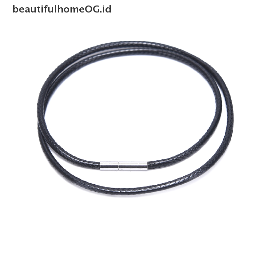 Kalung Choker Bahan Kulit Warna Hitam Dengan Gesper Stainless Steel