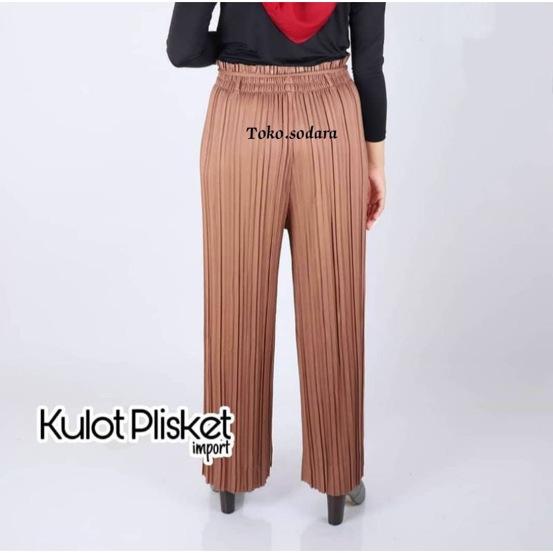 Promo !!  Celana Plisket &quot;Moscrepe&quot;tali Premium / Celana Plisket wanita Jumbo