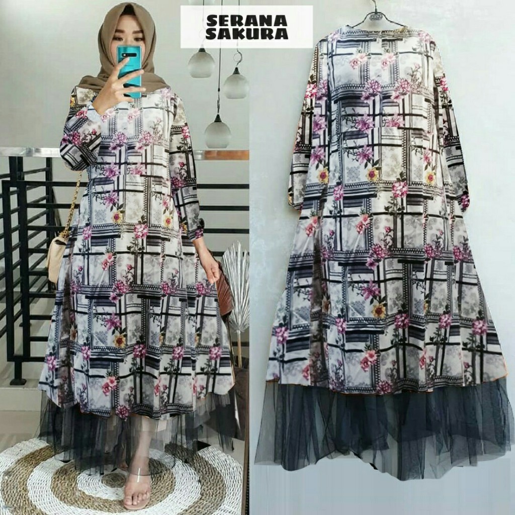 LONGTUNIK SERANA SAKURA 4Warna