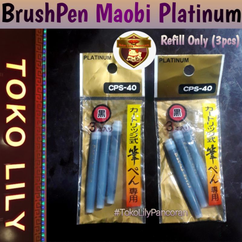 Brush Pen Platinum Taiwan / Maobi Refill Taiwan Platinum / Kuas Kaligrafi Isi Ulang