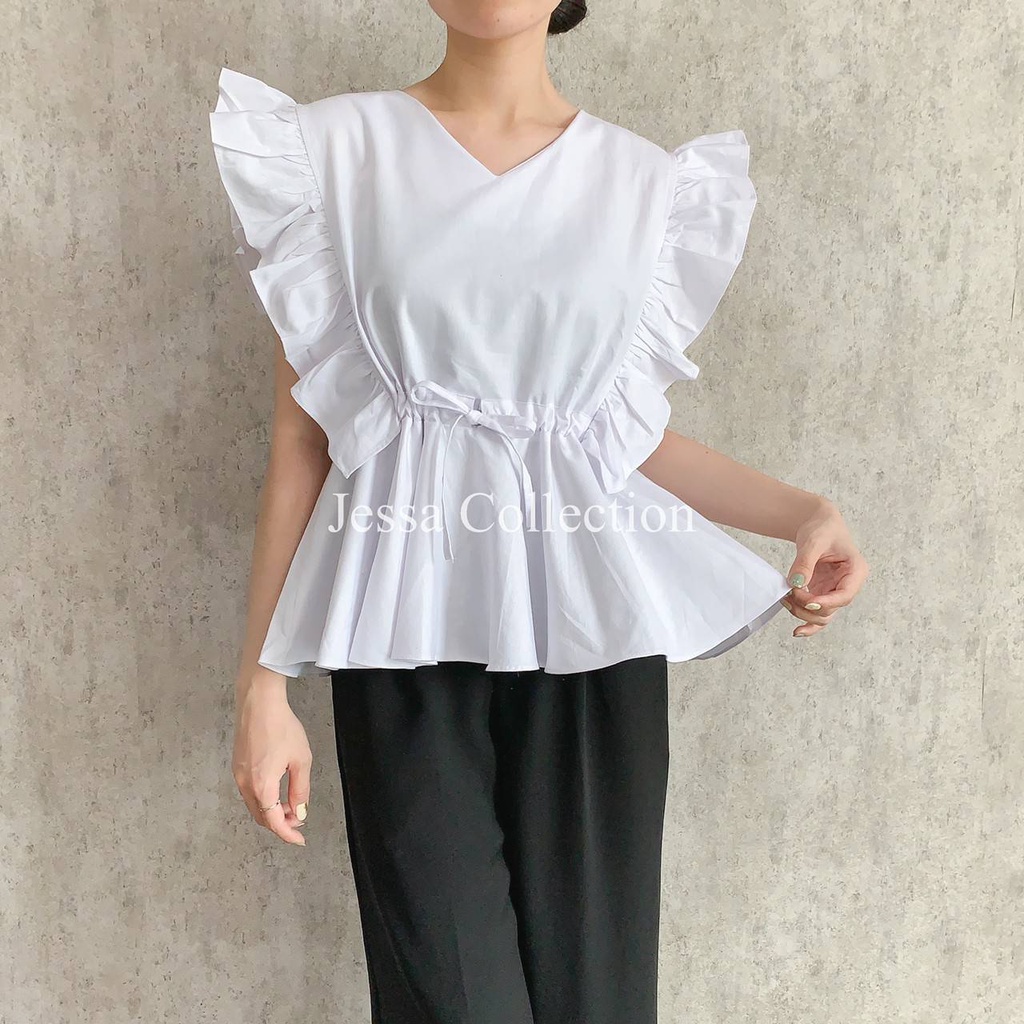 Premium Averley Ruffle Top TH 378 COTTON