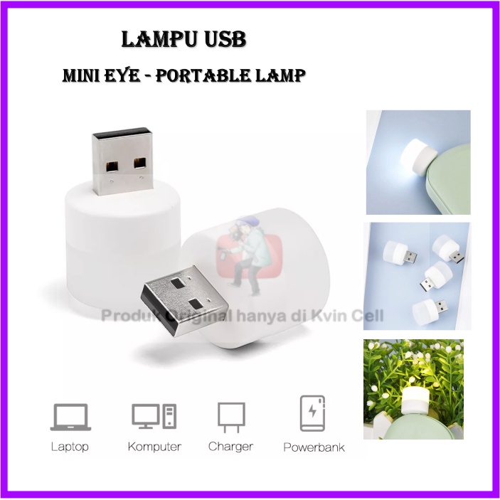 Lampu USB Mini Led Terang Tidur Powerbank 1 watt Warna Stick Outdoor Kecil Bulat Bolam Lampu Darurat Emergency Baca Belajar Laptop Mobil Mini light USB Portable Untuk Traveling