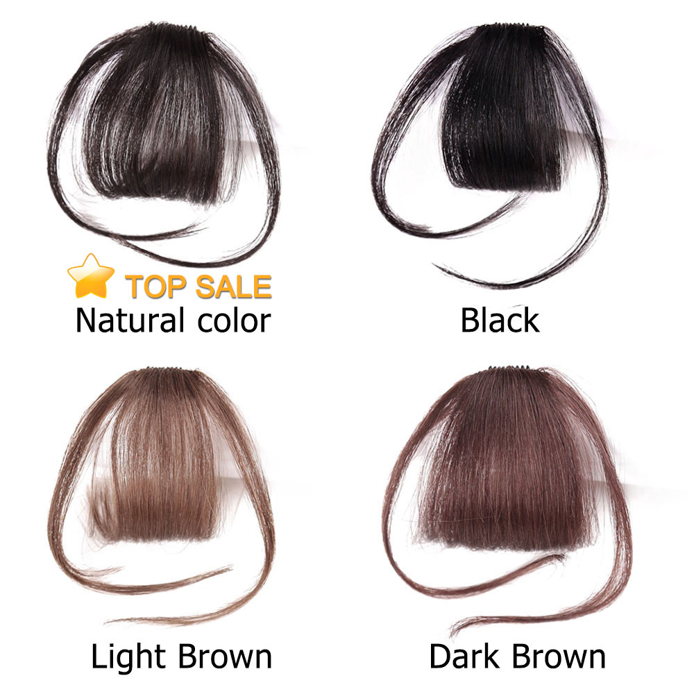 WANITA Rambut Palsu Mini Bangs Klip Rambut Air Bangs Tambahan Rambut Palsu Palsu Rambut Palsu