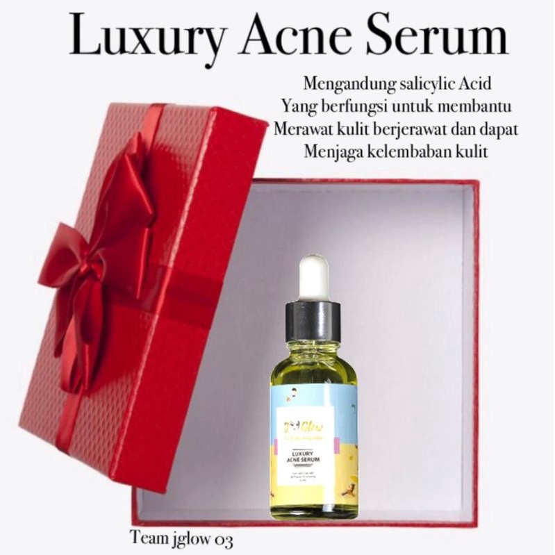 LUXURY ACNE SERUM JGLOW SERUM ACNE BABY JGLOW SERUM JGLOW SERUM PENYEMBUH JERAWAT OBAT JERAWAT JGLOW