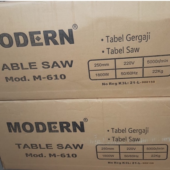 Modern M-610 Mesin Gergaji Meja 10&quot; Table Miter Saw M610 Circular Saw/MESIN TABLE SAW MODERN M 610 10&quot;/Meja Potong Kayu Gergaji/TABEL GERGAJI/TABEL SAW