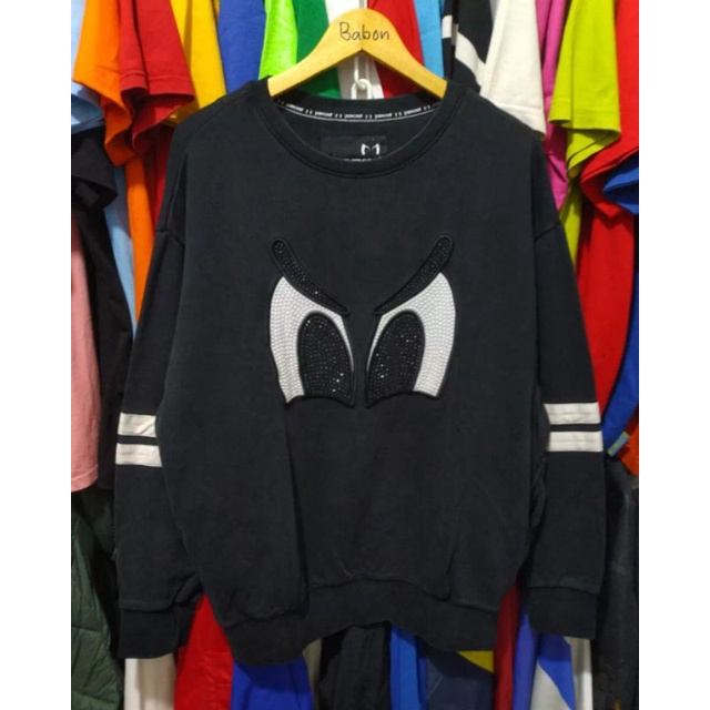 Crewneck Pancoat Pop Art Bad Eyes Black