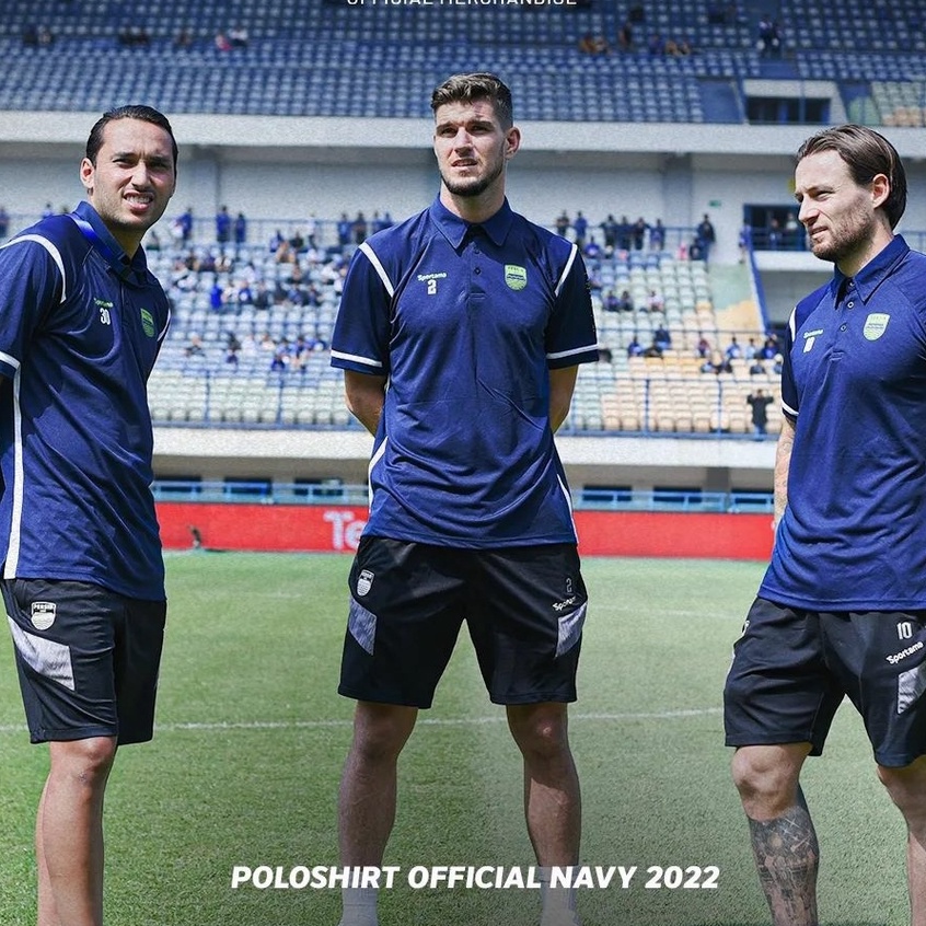 Kaos polo shirt persib offcial  navy putihTERBARU 2022 2023