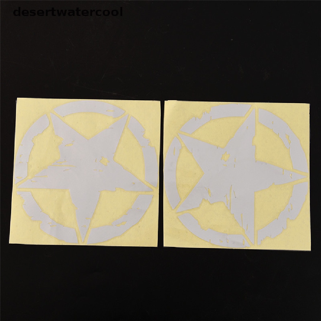 Deid Stiker Decal Motif Bintang ARMY Ukuran 15cm X 15cm Untuk Dekorasi Motor / Mobil
