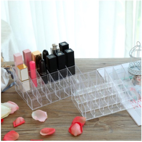 Organizer Lipstick Acrylic Rak Lipstick Kotak Penyimpanan Lipstik Make Up Organizer Cosmetic