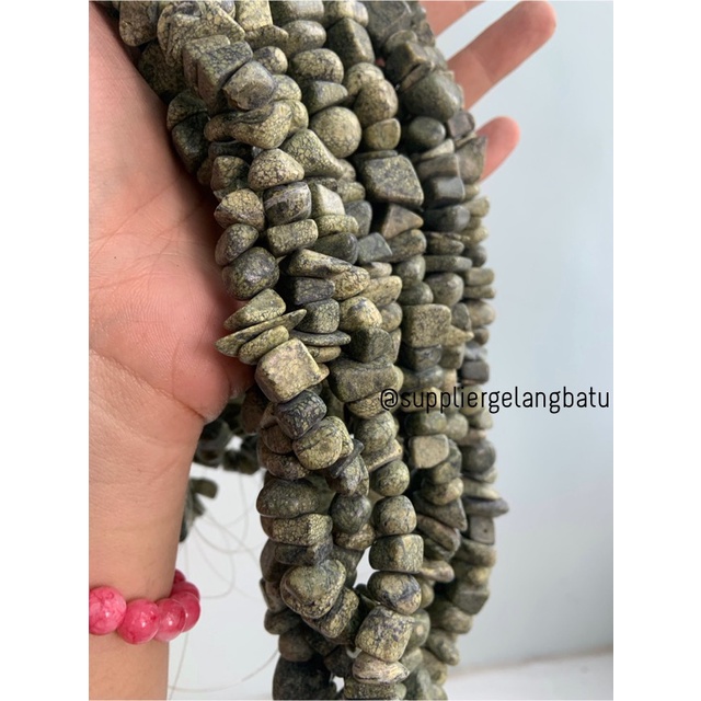 KERIKIL BESAR Batu alam JASPER DOFF 2cm bahan gelang kalung pilihan