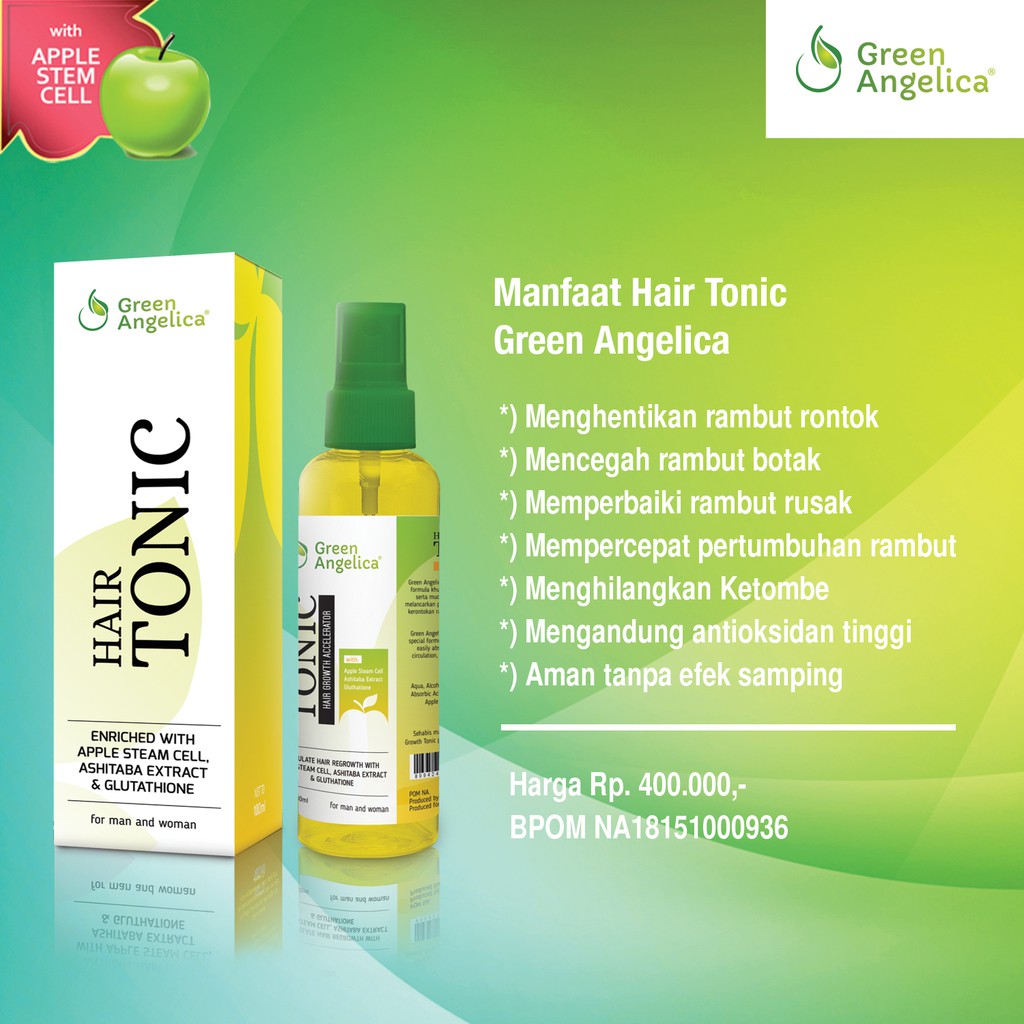 Green Angelica Hair Tonic Penumbuh Rambut