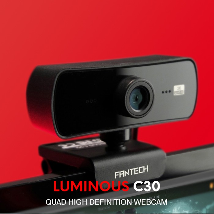 Fantech C30 Webcam Luminous 2k 4mp QHD 1440p / GARANSI RESMI