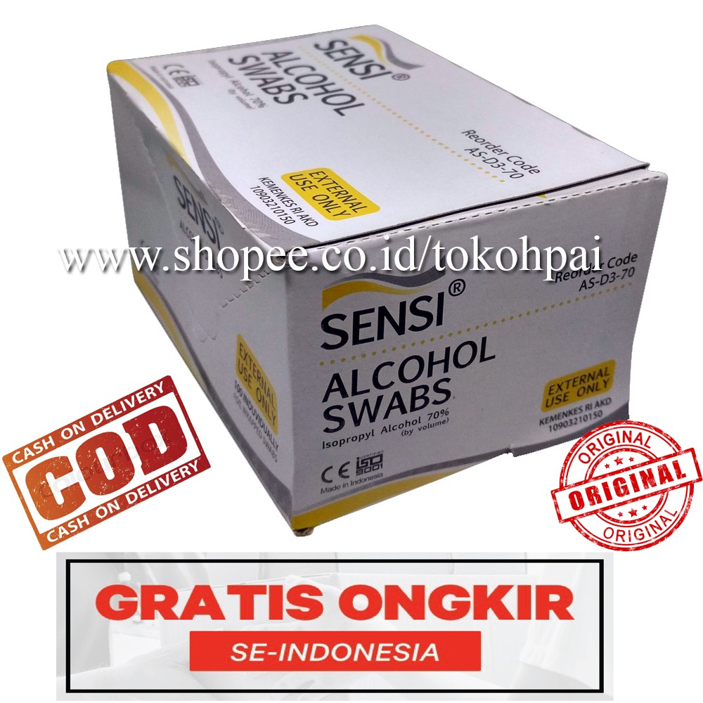 ALKOHOL SWAB SENSI / ALCOHOL SWABS / TISU ALKOHOL