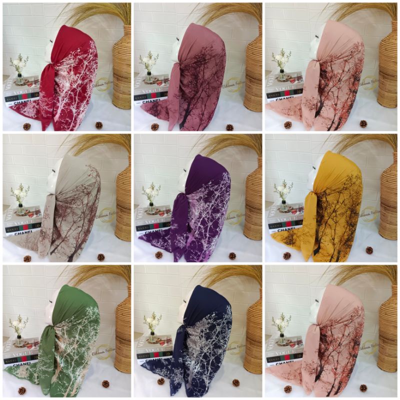 DEENAY KW HIJAB VOAL MOTIF AKAR MM COLLECTION