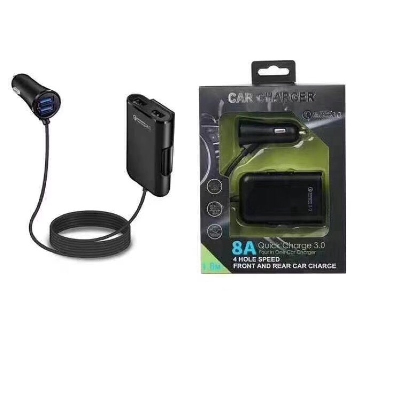 Car Charger Mobil Altic 4USB Port 36W ( 8A ) Qualcomm 3.0 Quick Charge