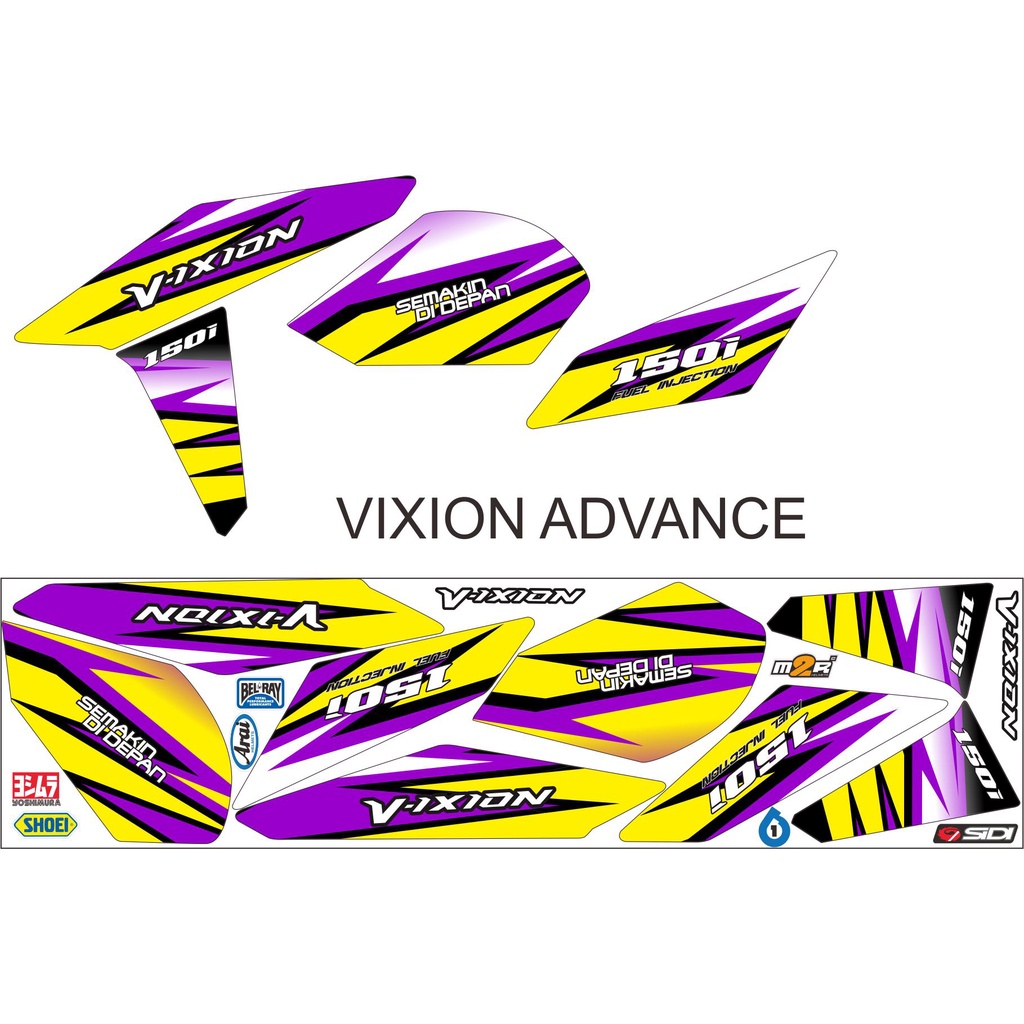 VARIASI STIKER COD-STRIPING MOTOR YAMAHA ALL VIXION ADVANCE VARIASI / STIKER STRPING VIXION ADVANCE 
