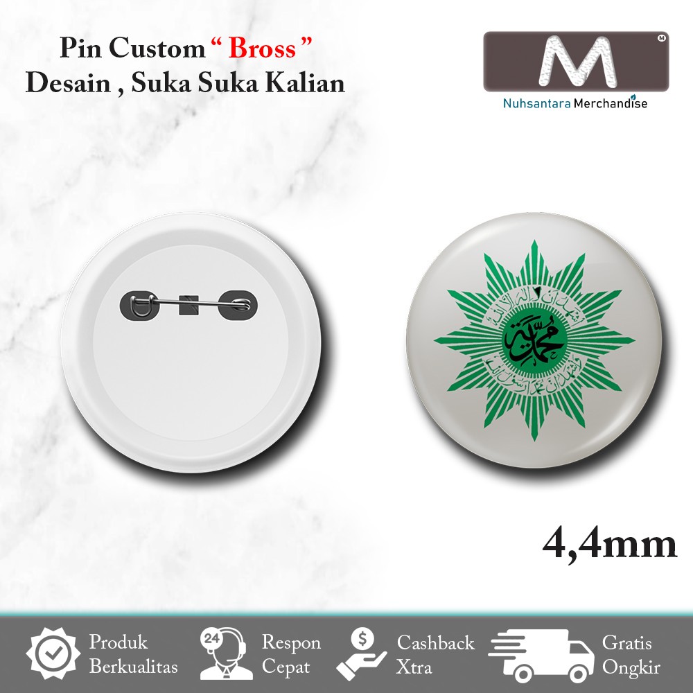 (COD) Cetak Pin Bross Custom 44mm Termurah PIN Bros Souvenir 44mm-7