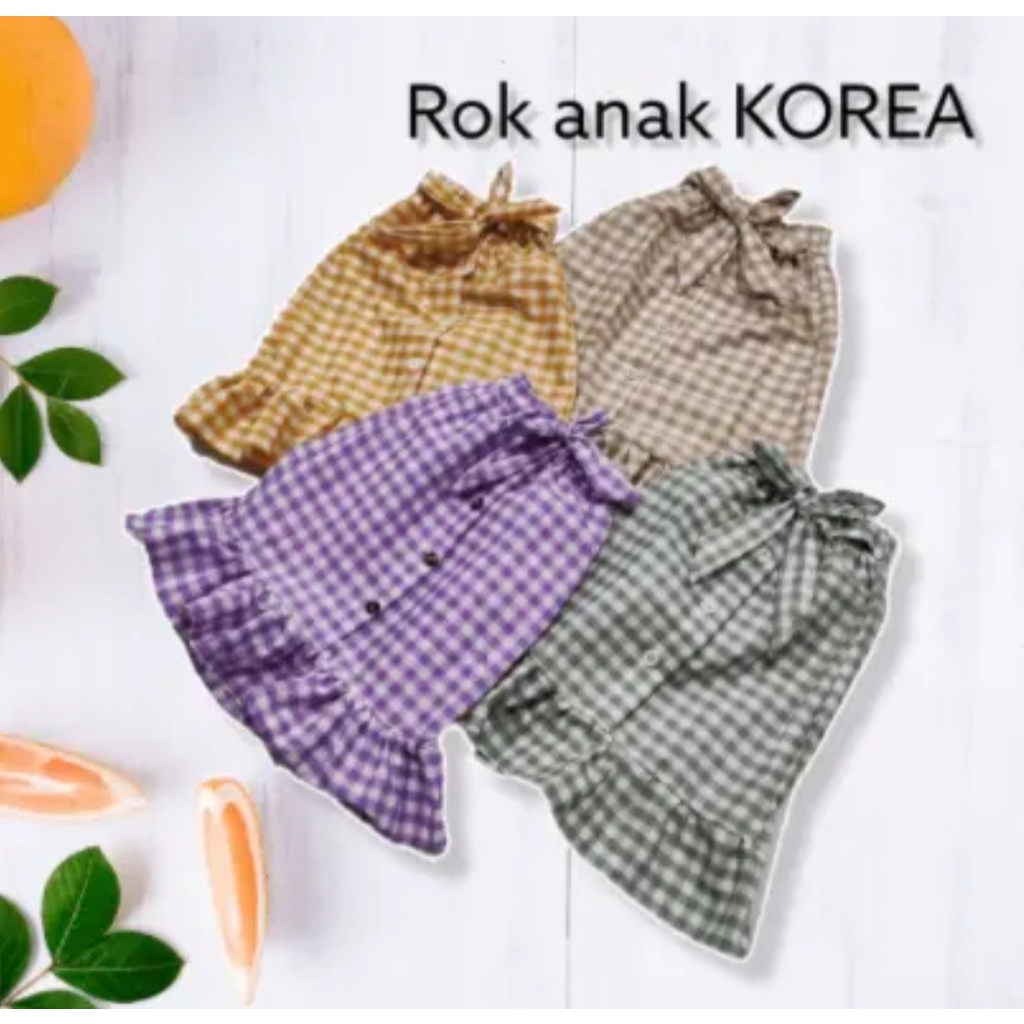 ROK TARTAN ANAK MOTIF KOTAK-KOTAK 1-5TAHUN/ROK TERBARU/ROK ANAK KOREA