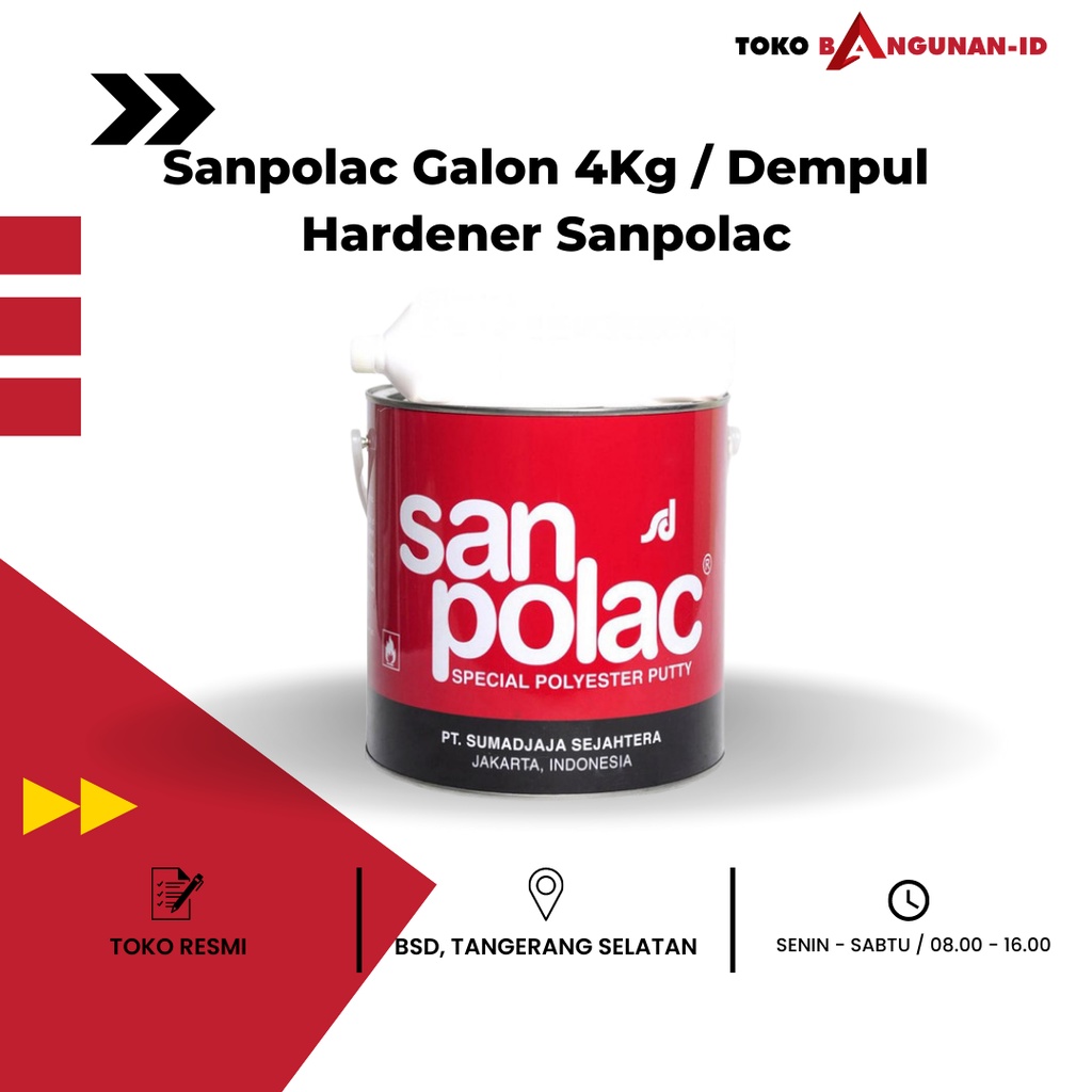 Sanpolac Galon 4Kg / Dempul Hardener Sanpolac
