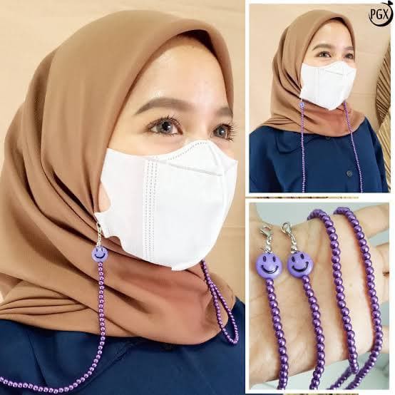 [LOCAL] - Strap Kalung Masker Mutiara Gantungan Masker