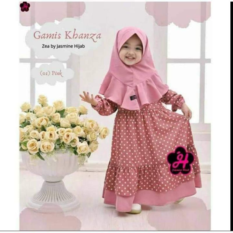 Murah Gamis anak perempuan dress katun busana muslim anak syari Gamis Elegan