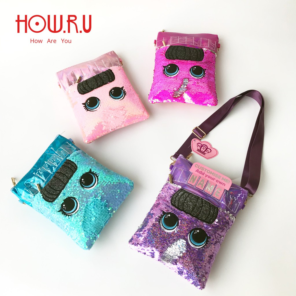 HOW.R.U | Tas Selempang Anak LOL Full Sequin Bisa Kasih Nama 20188