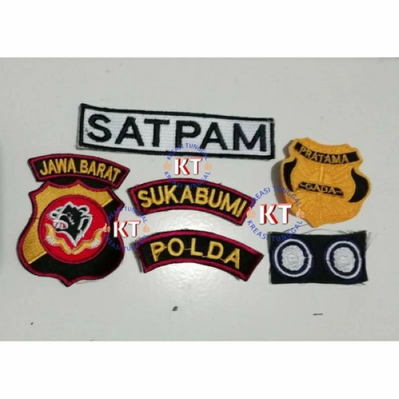 Atribut Satpam Security terbaru BORDIR