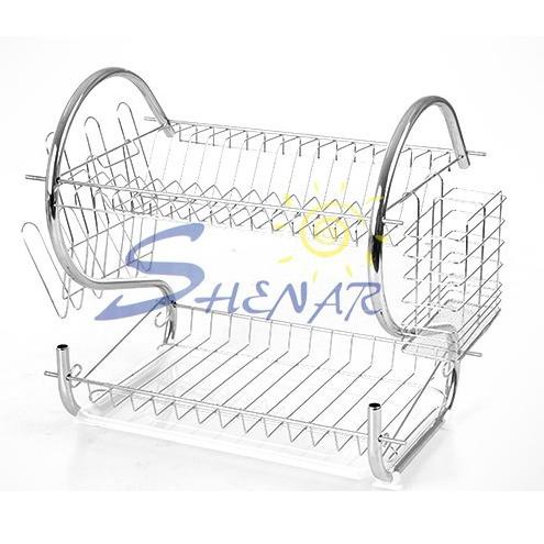 (2KG) SHENAR RAK PIRING (KECIL) DAN TEMPAT GELAS STAINLESS MERK SHENAR 5S5