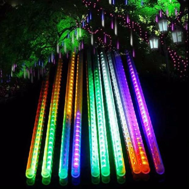 OPEN DS Lampu LED hujan meteor 30cm lampu tumbler lampu natal lampu hias RGB