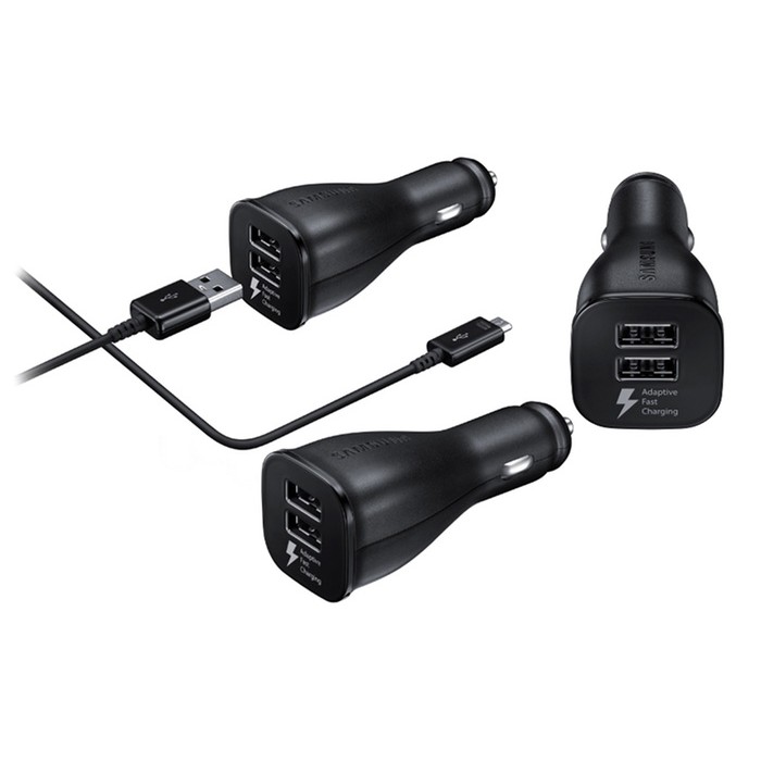 SAMSUNG Car Adapter Fast Charge Dual Port with Micro USB Original