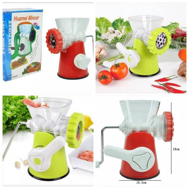 Meat Grinder Huamei Mincer Alat Penggiling Daging Manual Untuk Sayuran Buah, Mesin Penggiling Daging