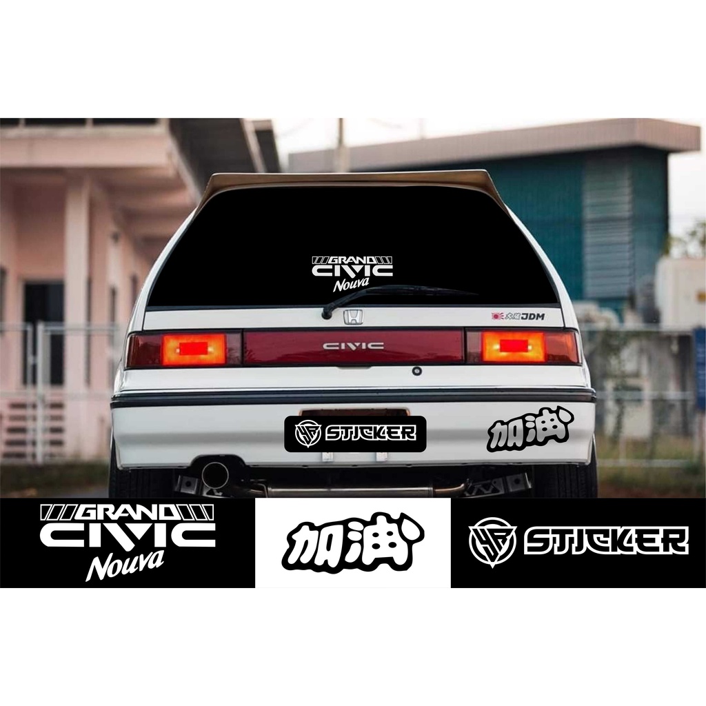 sticker kaca mobil belakang civic nouva