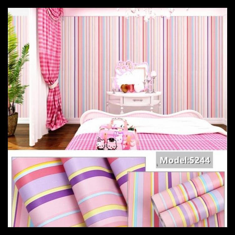 Wallpaper Pelangi Salur • Wallpaper Dinding 10M X 45Cm
