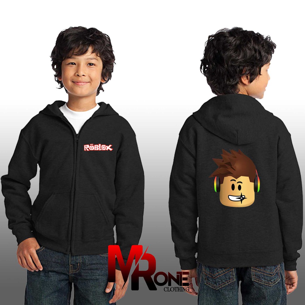 Jaket Roblox Head Lego Anak Hoodie Zipper Anak Roblox Head Lego
